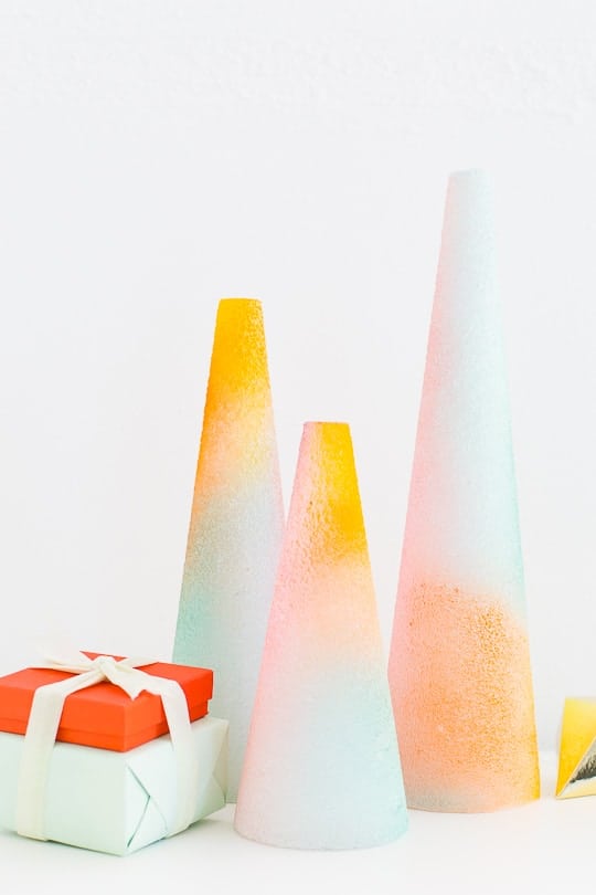 DIY foam gradient trees - sugar and cloth