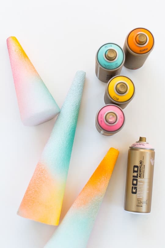 DIY foam gradient trees - sugar and cloth