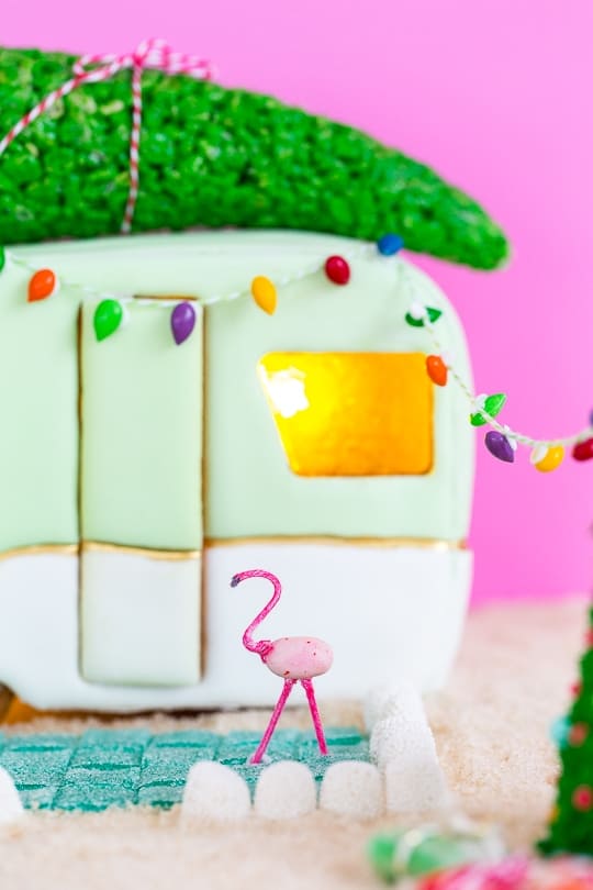 DIY retro camper gingerbread house and recipe - sugar and cloth