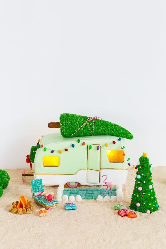 DIY retro camper gingerbread house and recipe - sugar and cloth