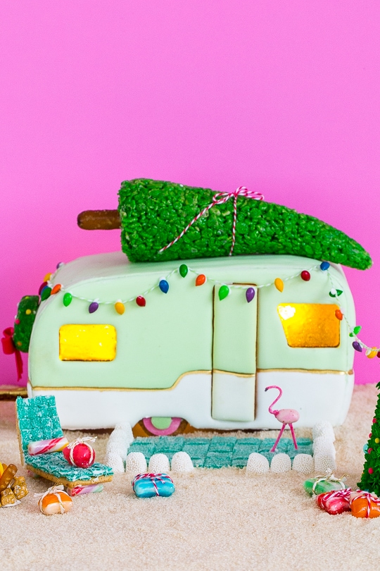 Gingerbread House Template - DIY Camper Gingerbread House + Recipe