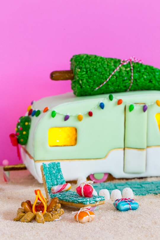 DIY retro camper gingerbread house and recipe - sugar and cloth