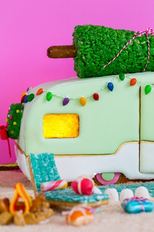 DIY retro camper gingerbread house and recipe - sugar and cloth