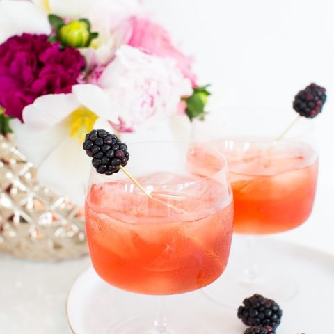 blackberry champagne punch recipe - sugar and cloth