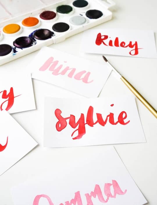 DIY Candy Ribbon Place Cards - Sugar & Cloth