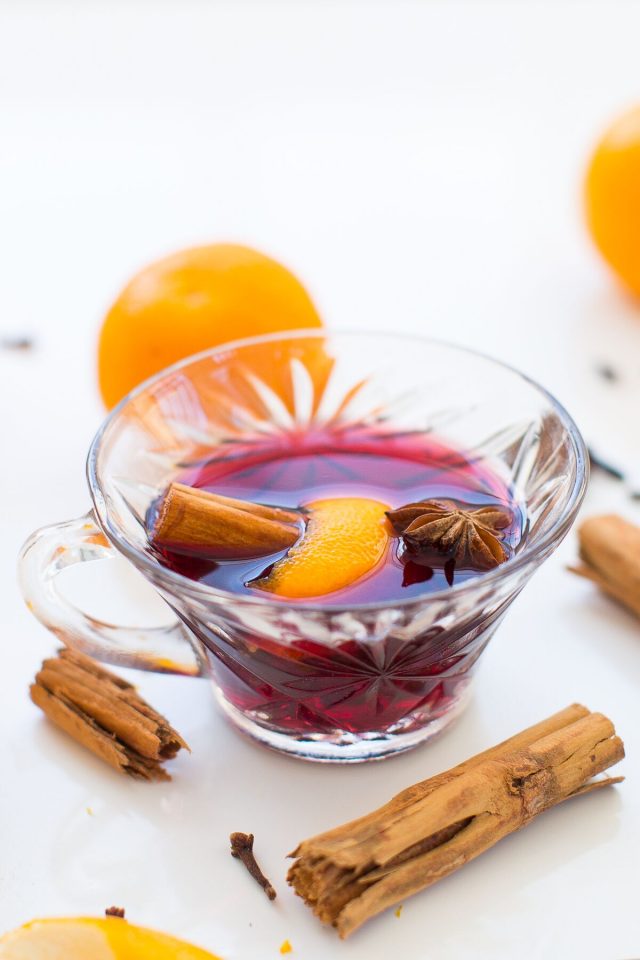 photo of a cup with mulled wine inside