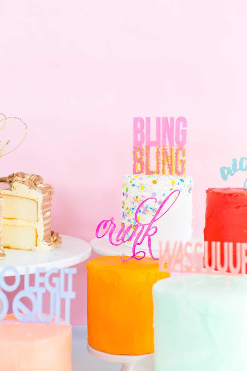 DIY Slang Cakes - sugar and cloth