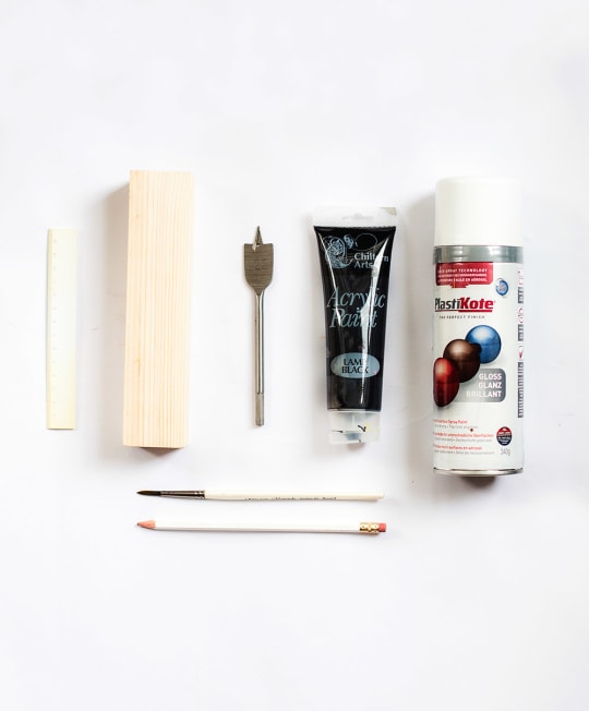 materials used to make the candle holder - diy wood candle holders