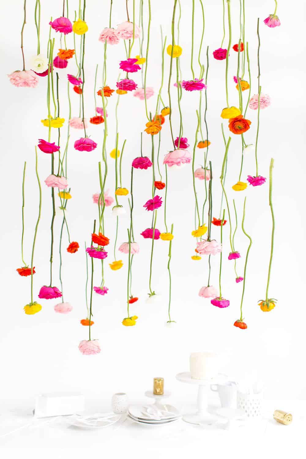 DIY Hanging Flower Installation