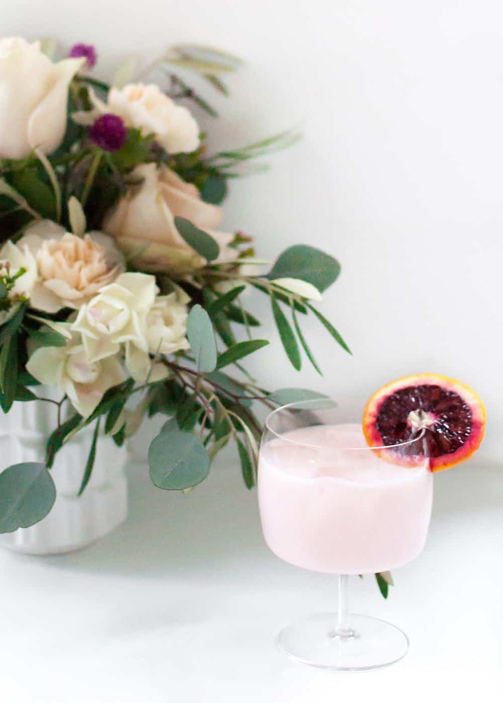 Blood Orange and Rose Creamsicle Cocktail Recipe