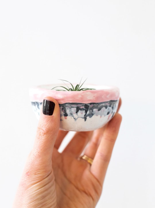 mini DIY plant pots - sugar and cloth - planter - spring
