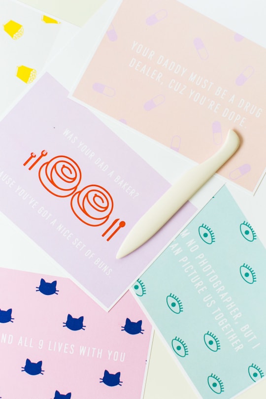 DIY funny printable valentines cards - sugar and cloth
