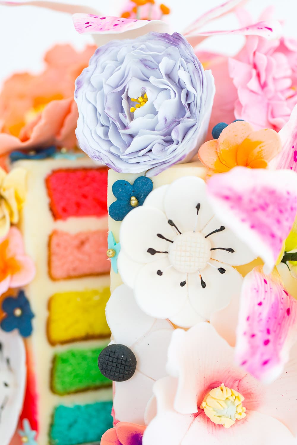 DIY sugar flower cake - sugar and cloth - spring