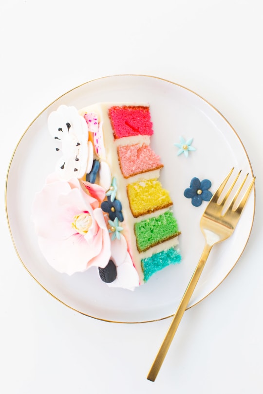 DIY sugar flower cake - sugar and cloth - spring