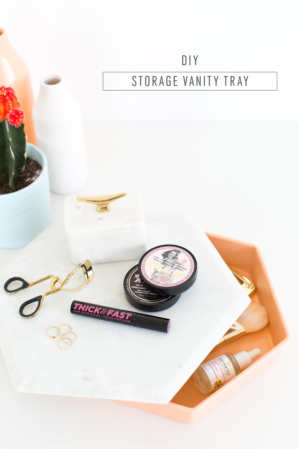 DIY Storage vanity tray - sugar and cloth
