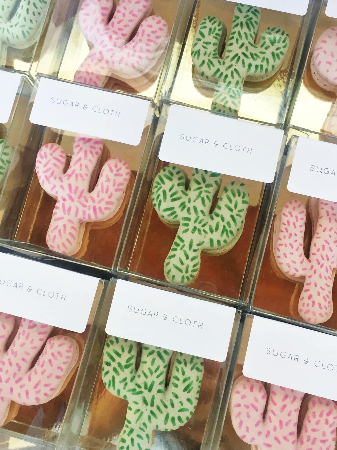 DIY pink cactus macarons - sugar and cloth