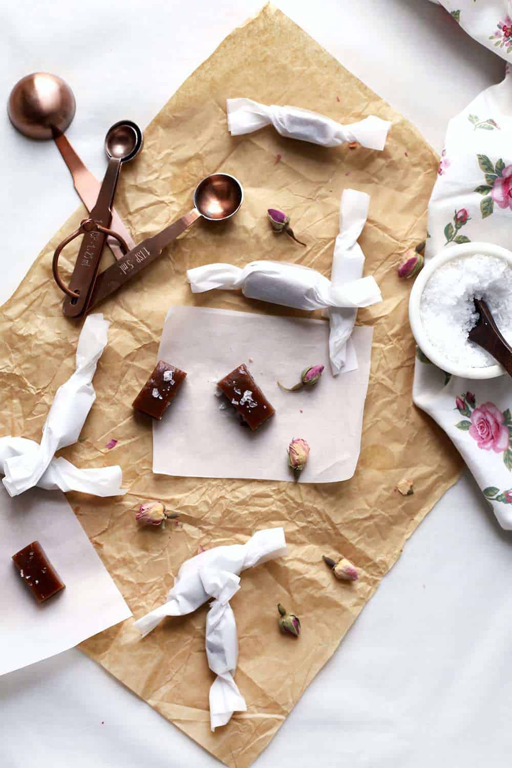 Rose Infused Homemade Caramel Candy Recipe