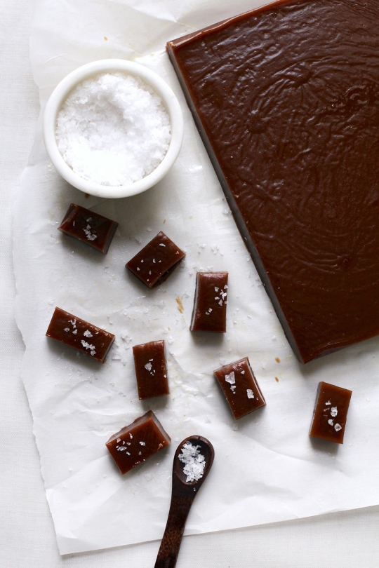 rose infused caramels recipe - sugar and cloth 