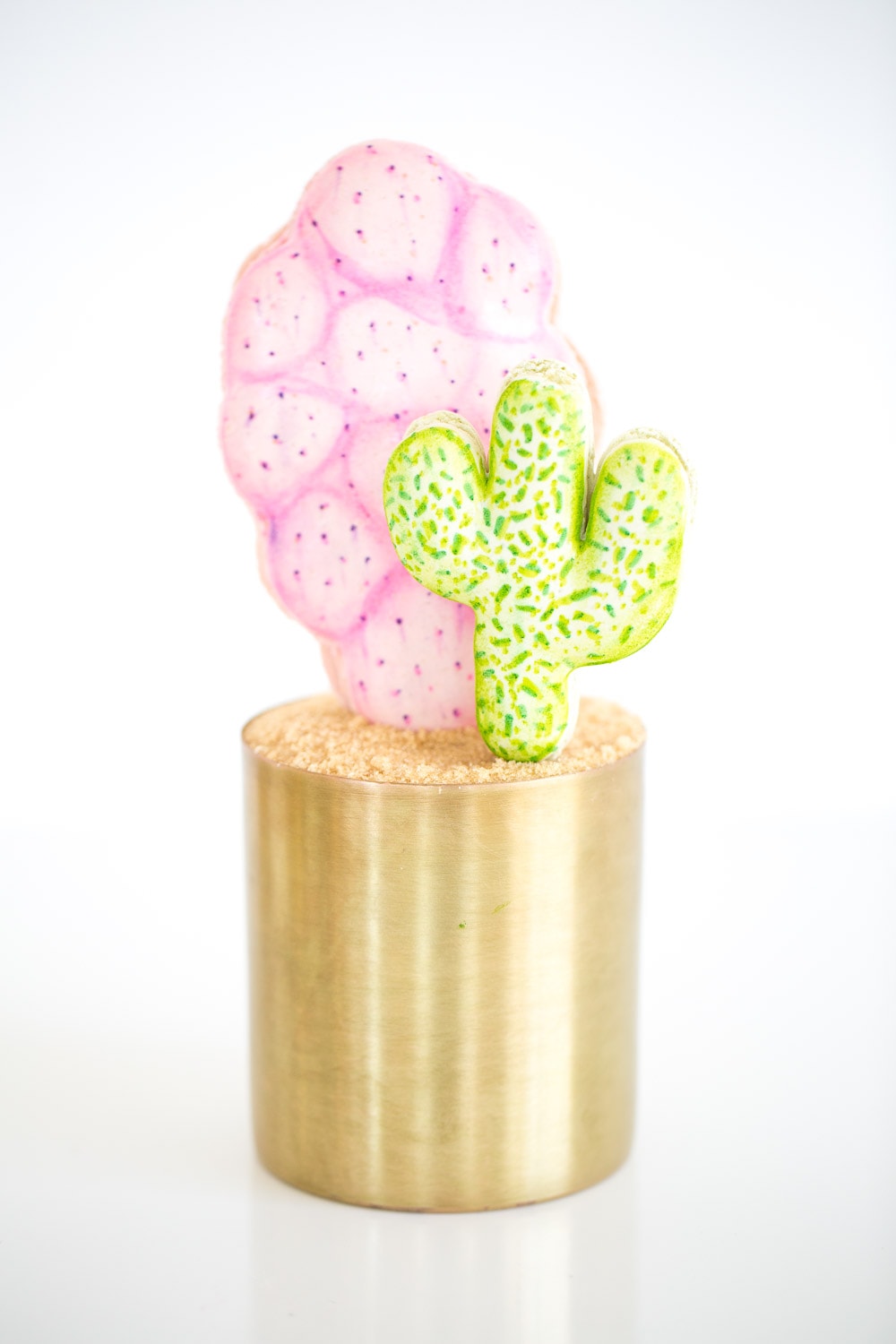 DIY pink cactus macarons - sugar and cloth