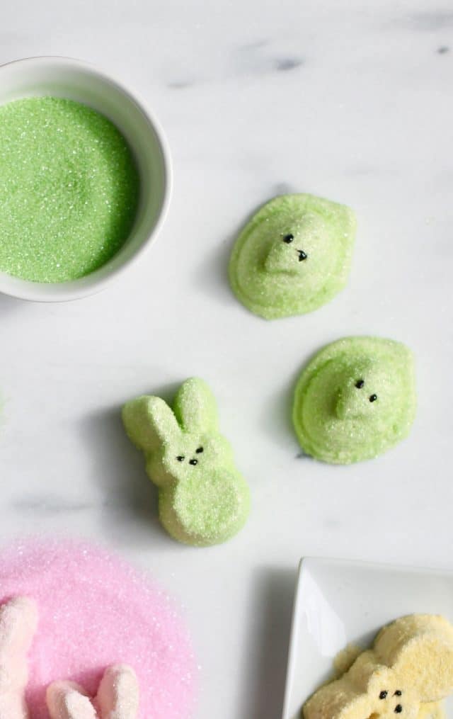 photo of the green spiked bunny peeps and chicks by top Houston lifestyle blogger Ashley Rose of Sugar & Cloth