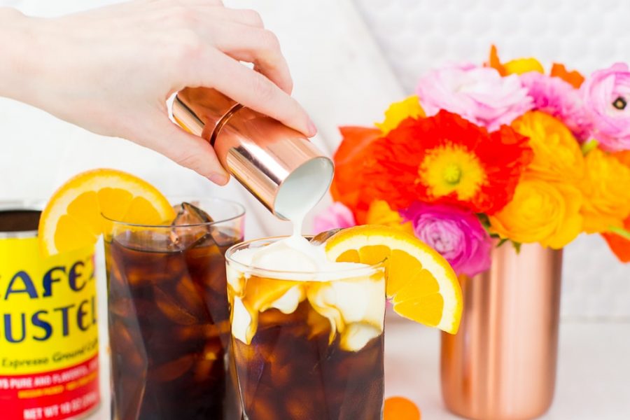 An orange spiced iced coffee recipe perfect for Spring & Summer - sugar and cloth