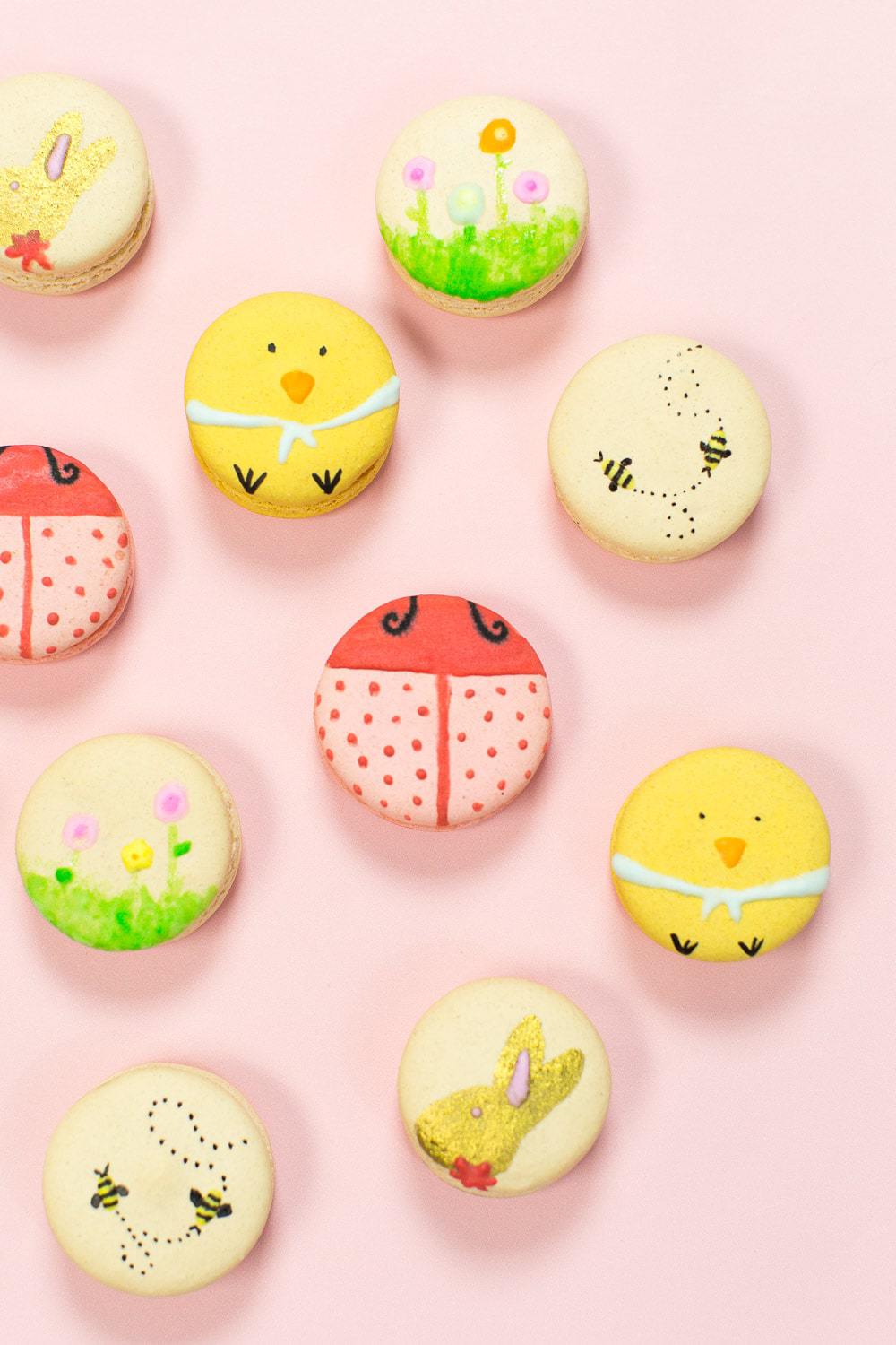 The cutest DIY Easter macarons inspired by Lindt chocolates for Spring! - sugar and cloth