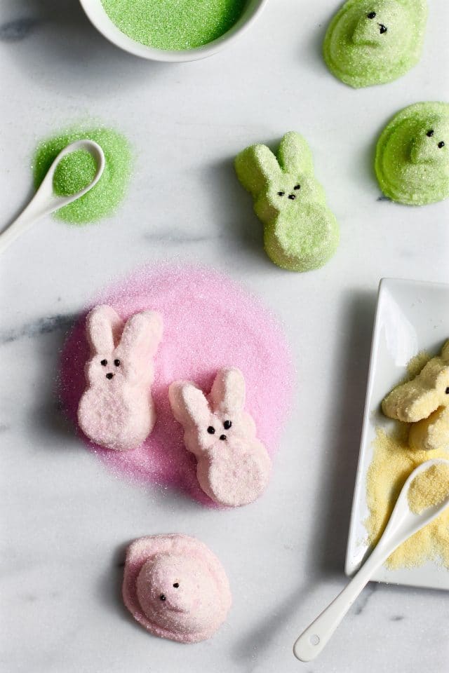 photo of the homemade spiked easter peeps by top Houston lifestyle blogger Ashley Rose of Sugar & Cloth