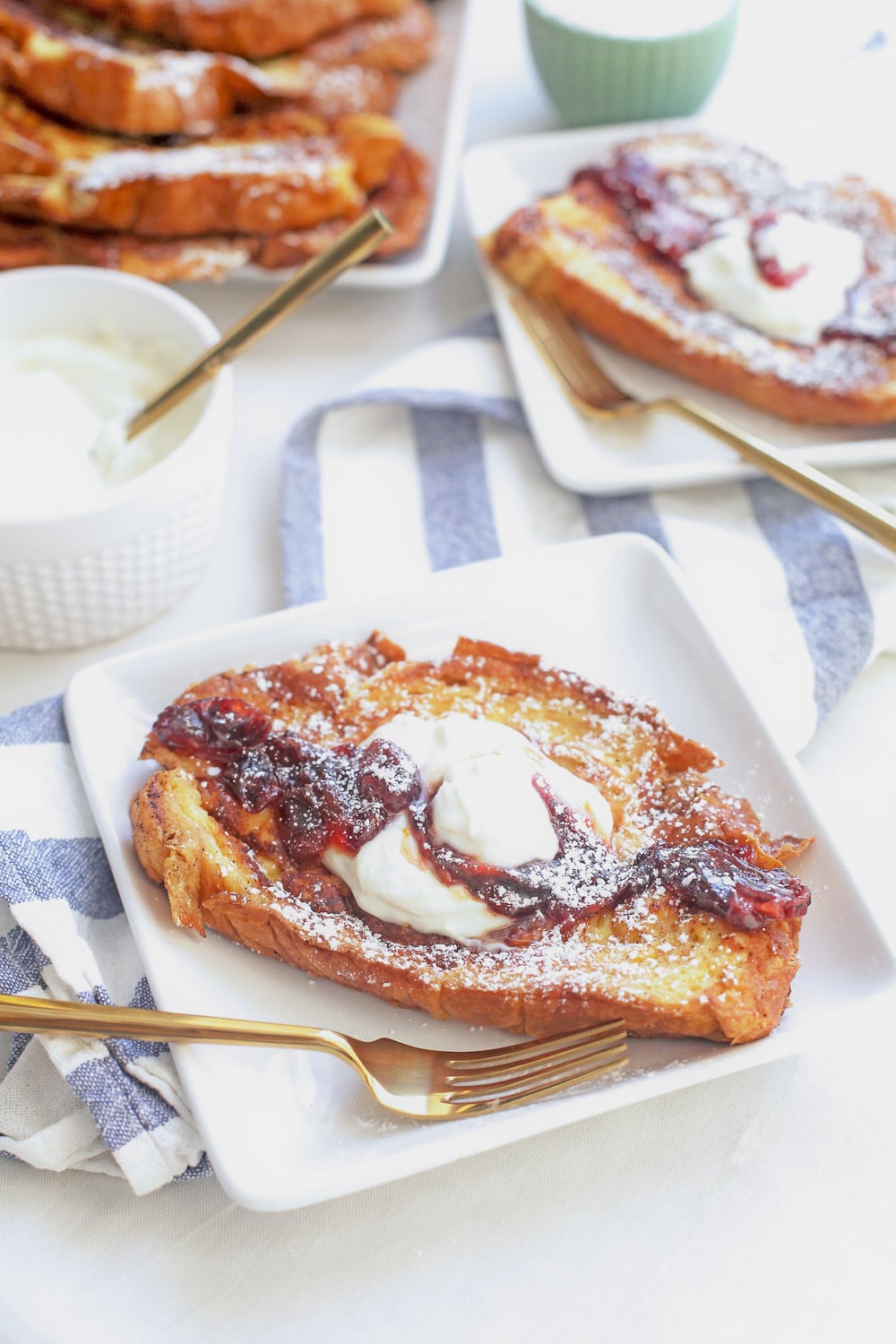 A yummy whipped ricotta french toast with blood orange compote recipe to top it off! - sugar and cloth