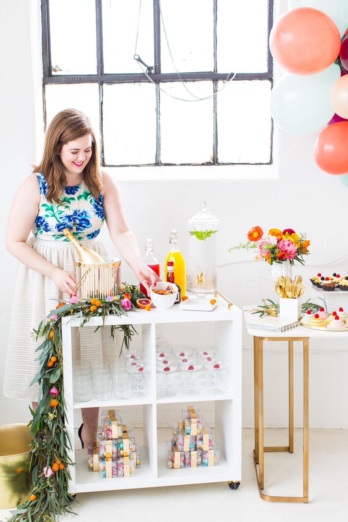 The perfect floral Spring Bridal Shower we hosted in the Sugar & Cloth studio by Ashley Rose of Sugar & Cloth, an award winning DIY blog.
