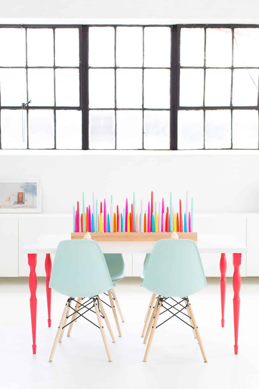 Taper Candle Holder – DIY Multi Colored Taper Candles