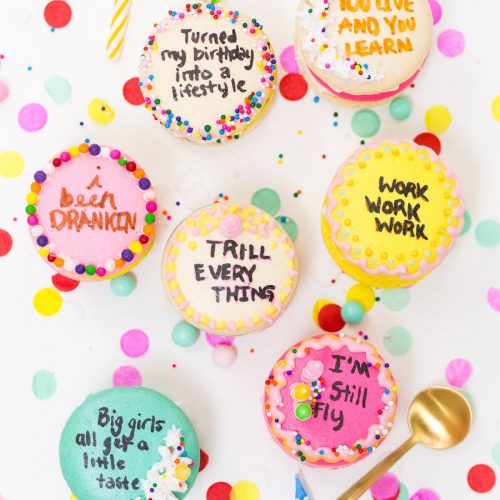 Because Drake on Cake Inspired Birthday Cake Macarons just needed to be a real thing! - sugar and cloth - quotes - lyrics