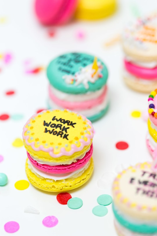 Because Drake on Cake Inspired Birthday Cake Macarons just needed to be a real thing! - sugar and cloth - quotes - lyrics