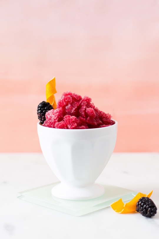 Sage Blackberry Margarita Granita Recipe