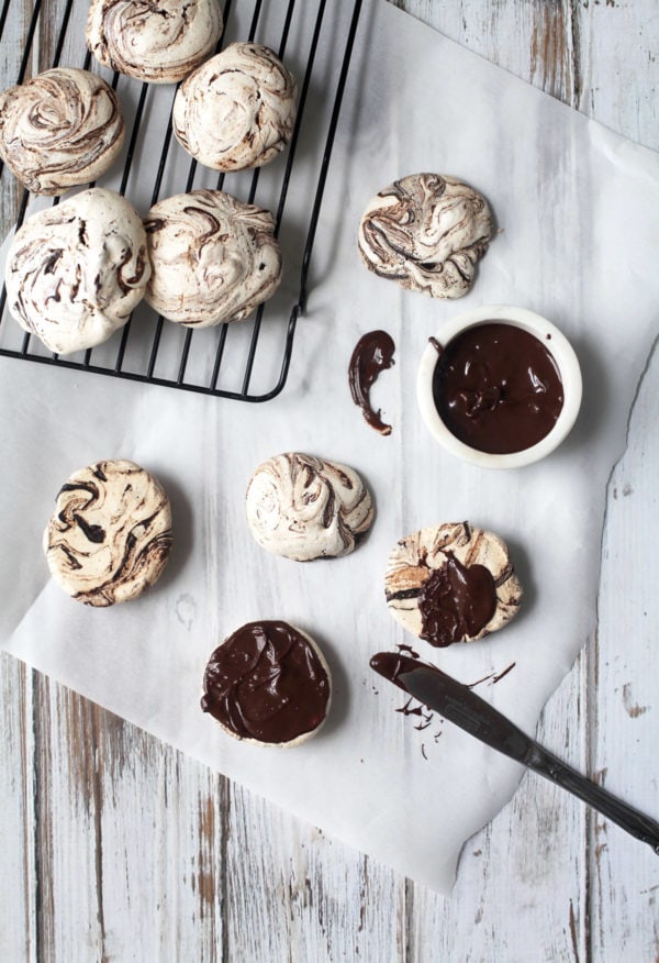 Mocha Chocolate Meringue Cookies Recipe — Sugar & Cloth