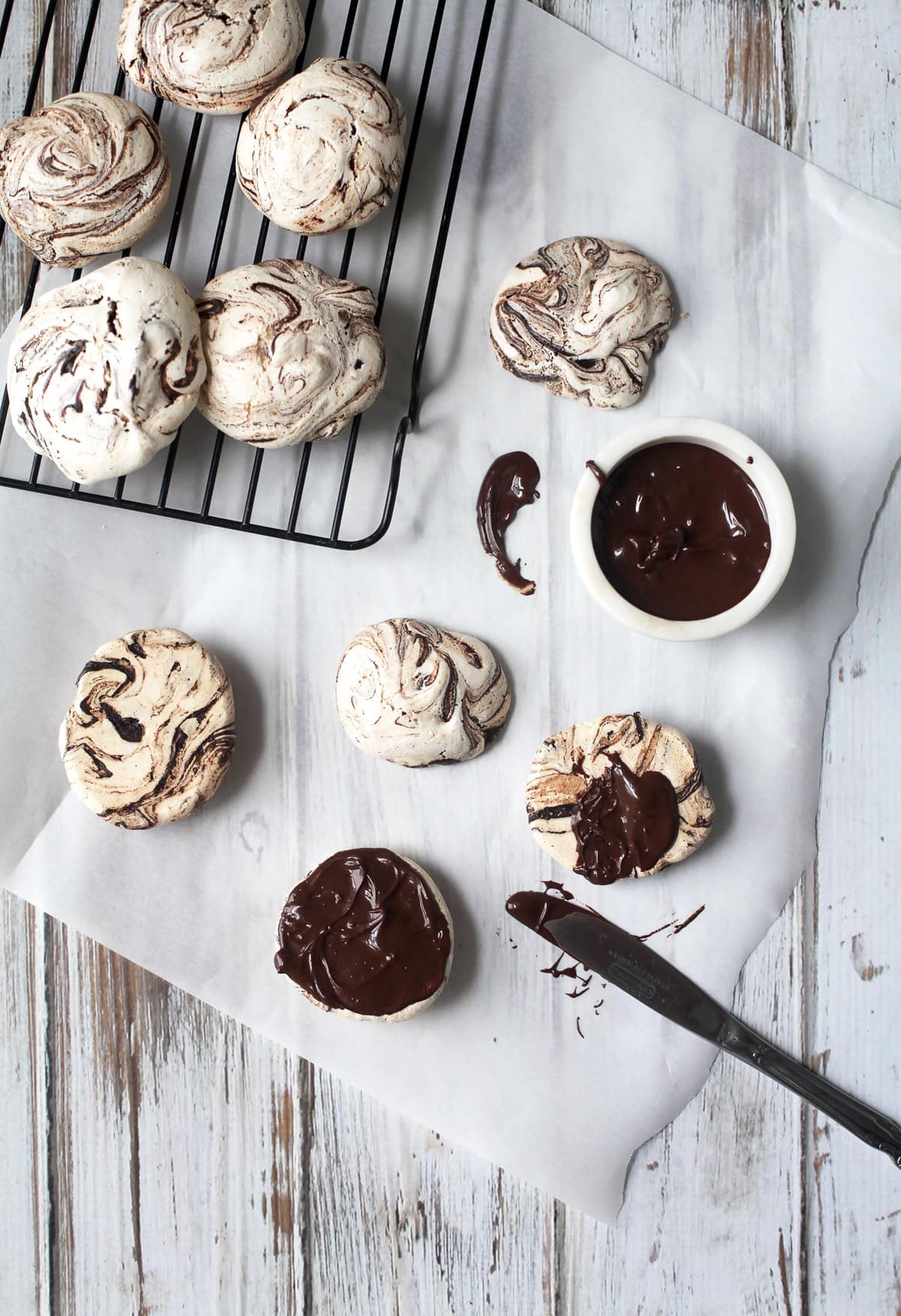 Mocha Swirl Meringue Cookies Recipe — Sugar & Cloth