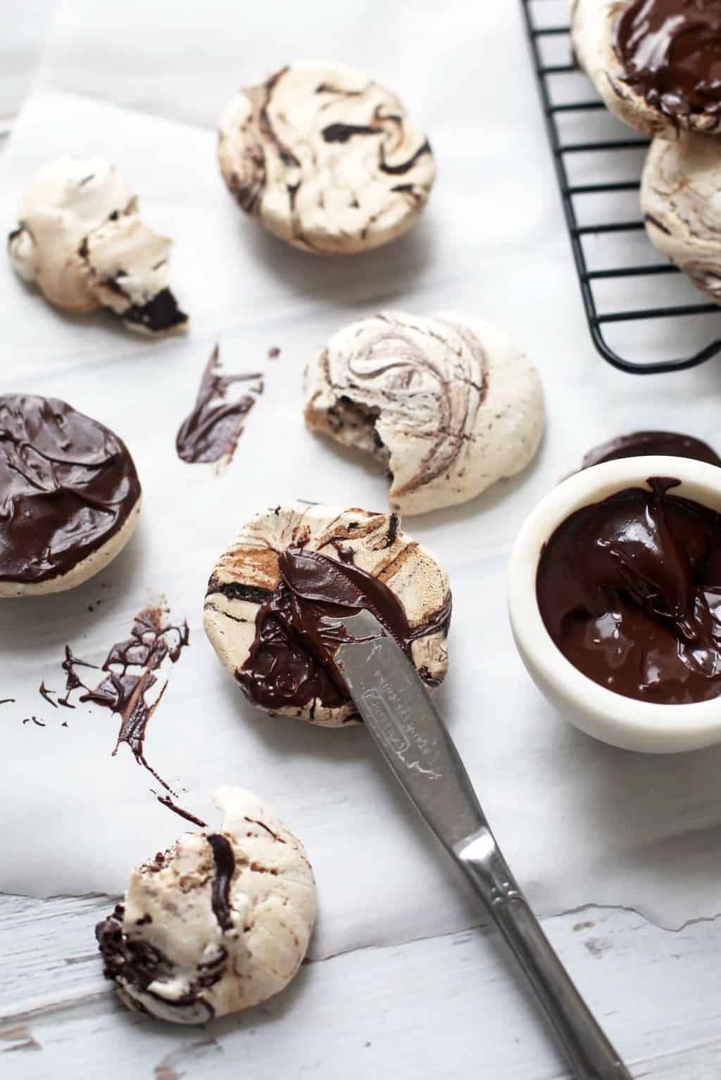 Mocha Chocolate Meringue Cookies Recipe