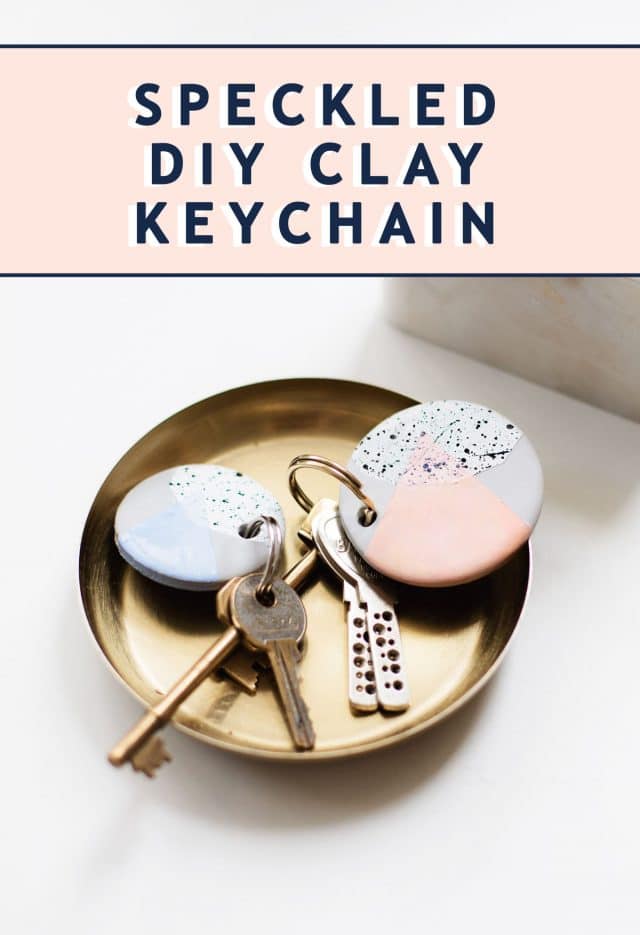 photo of how to make a Speckled DIY Clay Keychain by top Houston lifestyle blogger Ashley Rose of Sugar & Cloth