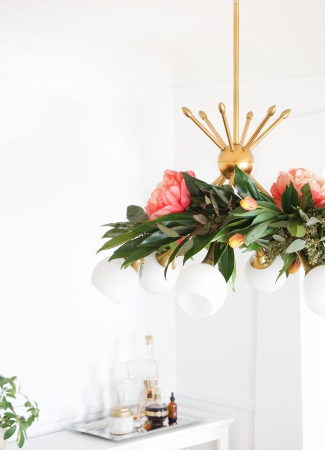 How To Make A DIY Floral Chandelier Garland