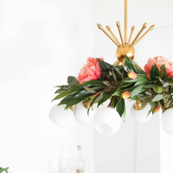 How To Make A DIY Floral Chandelier Garland — Sugar & Cloth Decor