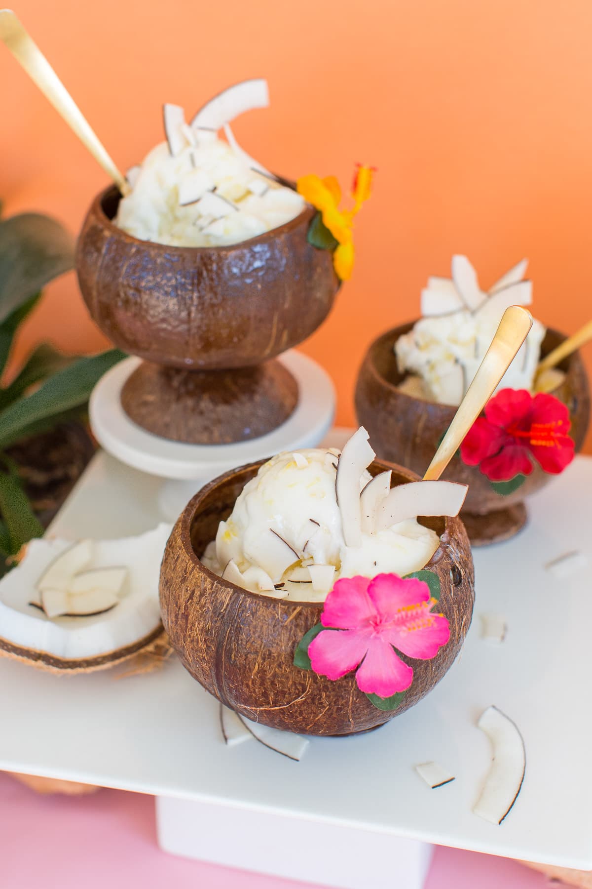 An easy No-Churn Creamy Pineapple Coconut Ice Cream recipe to make for a sunny or rainy Summer day! - sugar and cloth 