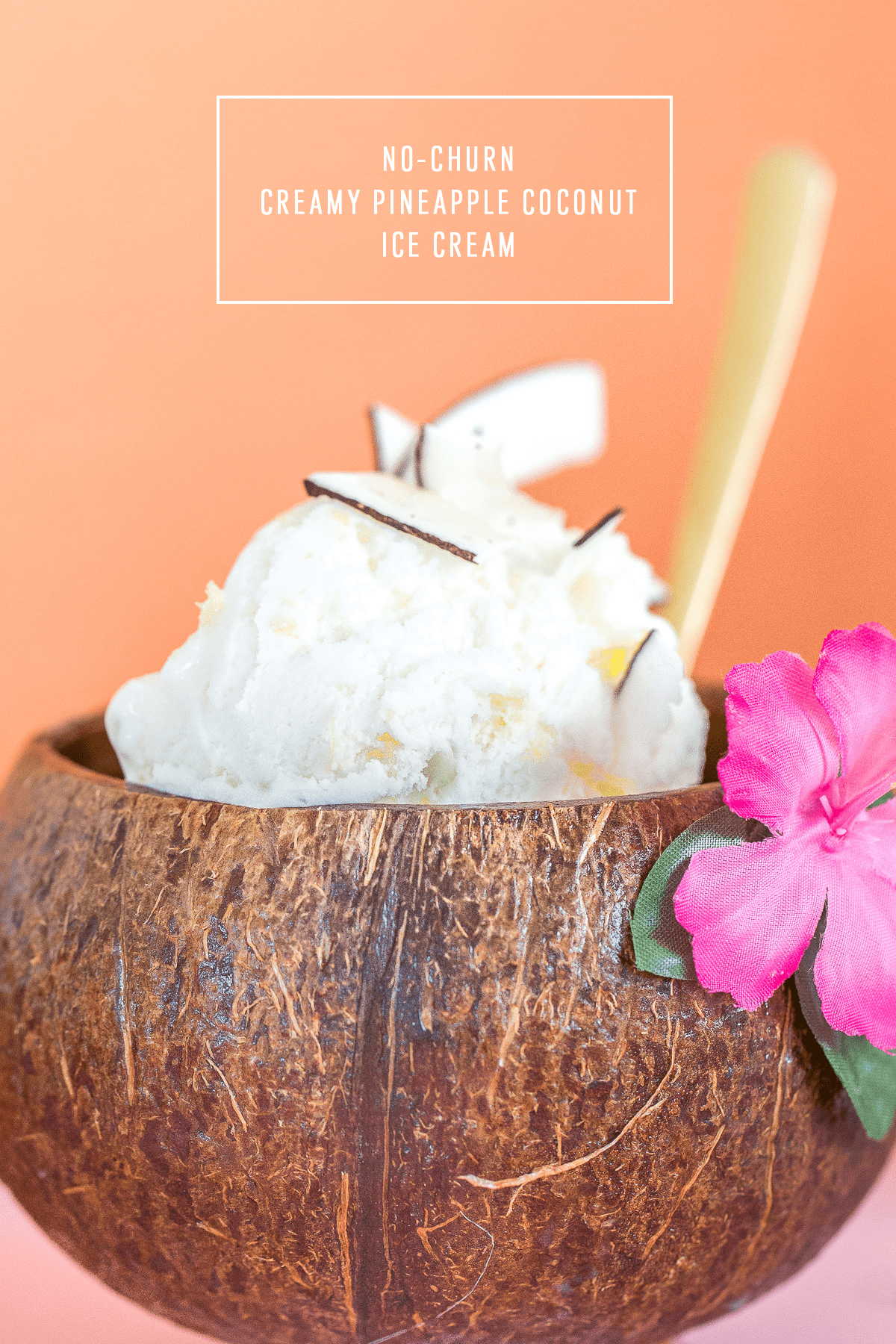 An easy No-Churn Creamy Pineapple Coconut Ice Cream recipe to make for a sunny or rainy Summer day! - sugar and cloth 