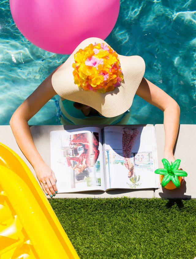 Poolside Cool: Retro DIY Floral Floppy Hat
