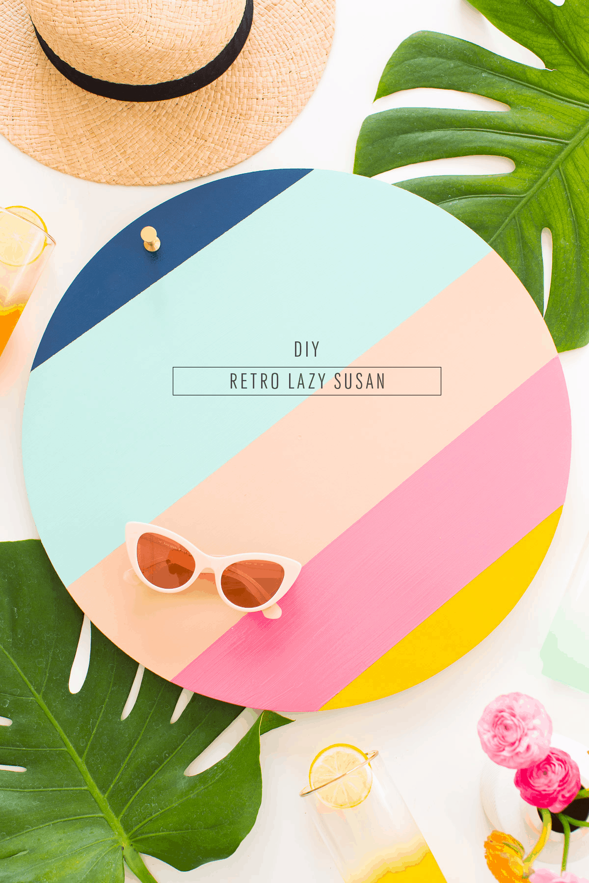 A DIY Retro Lazy Susan for Summer entertaining - sugar and cloth - houston blogger