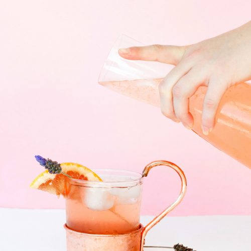 A simple and refreshing lavender grapefruit cocktail for your next happy hour! - sugar and cloth - pretty cocktail