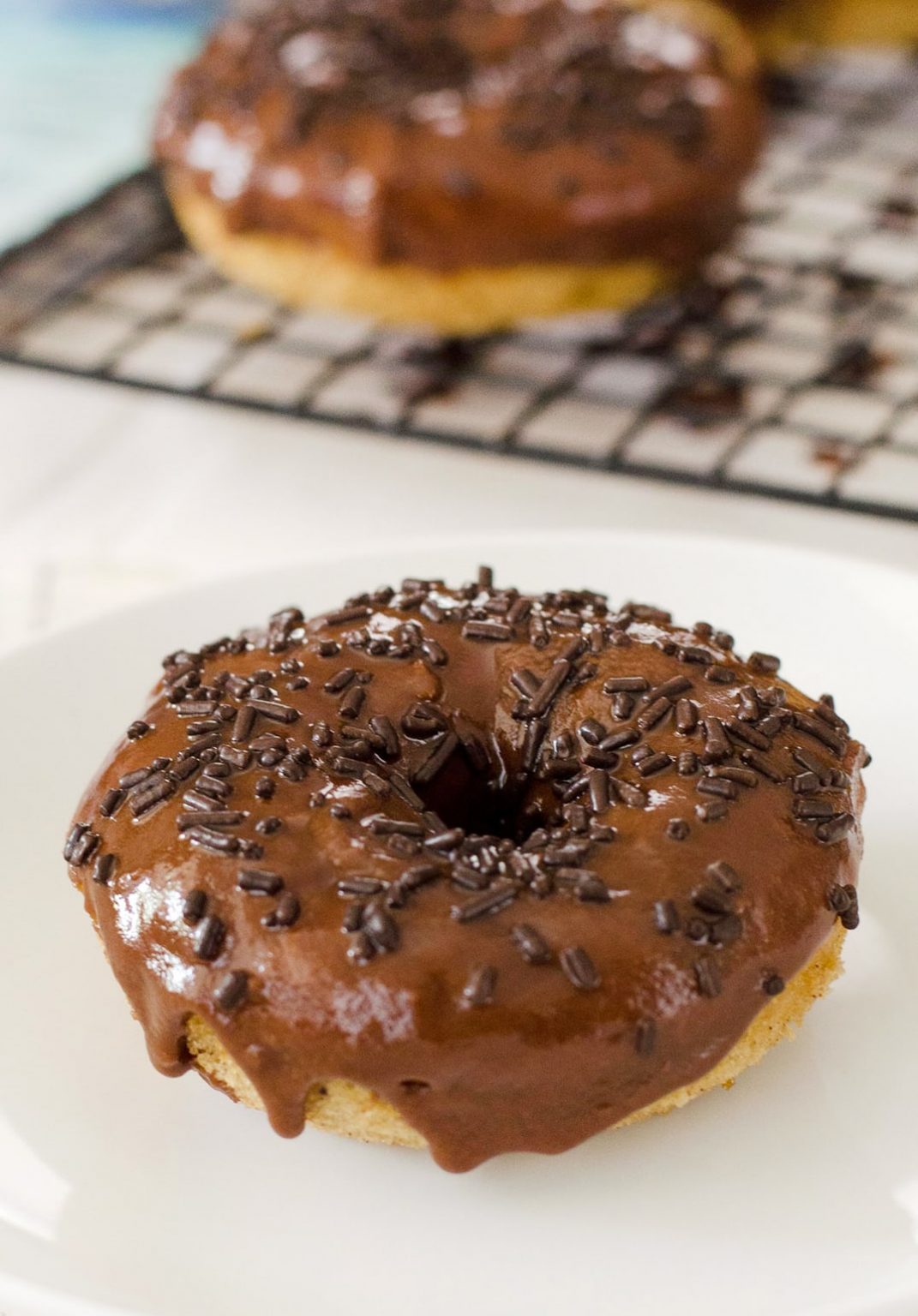Baked Cake Donuts with Chocolate Glaze — Sugar & Cloth