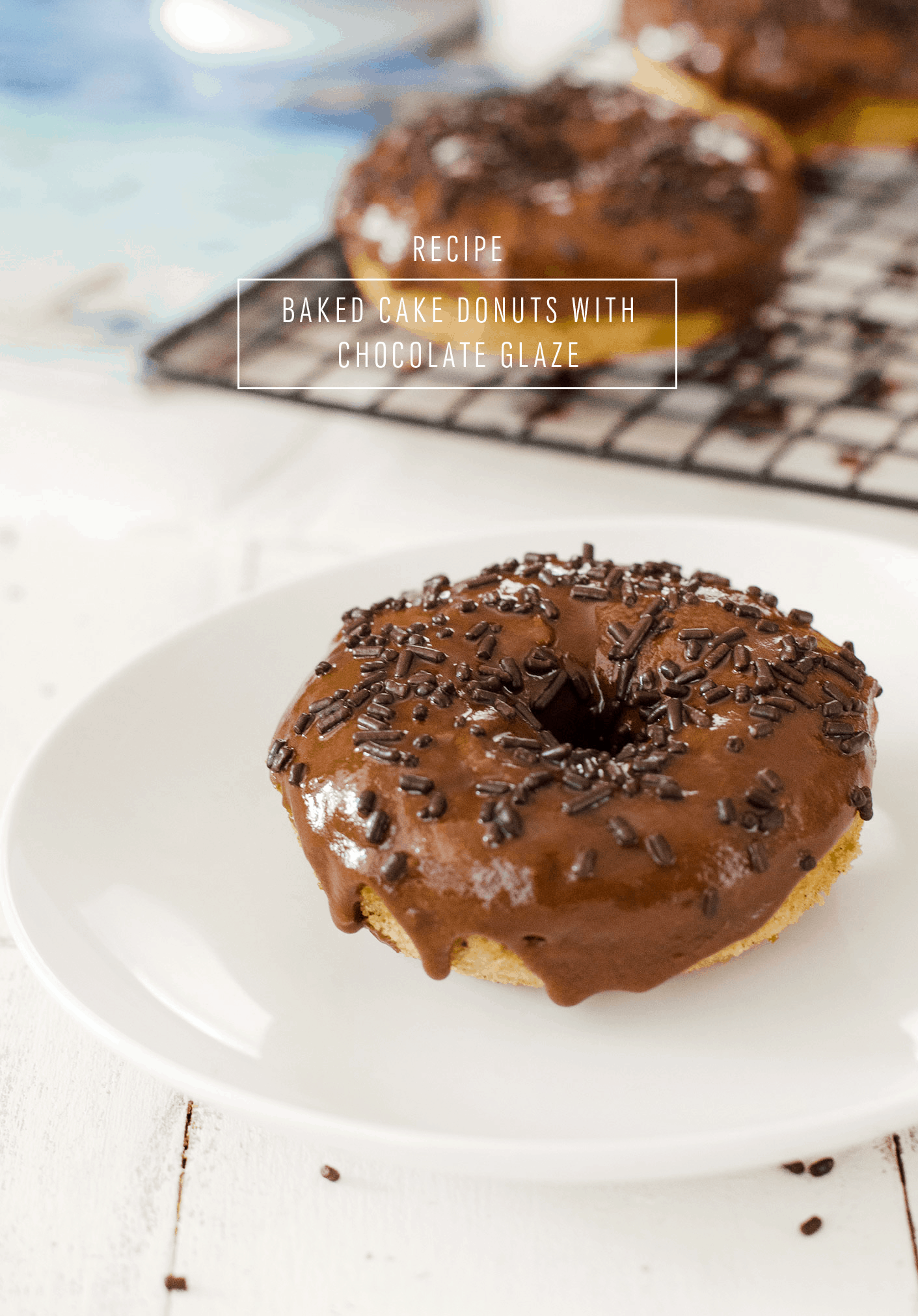 The best baked cake donuts with chocolate glaze recipe around! - sugar and cloth - ashley rose