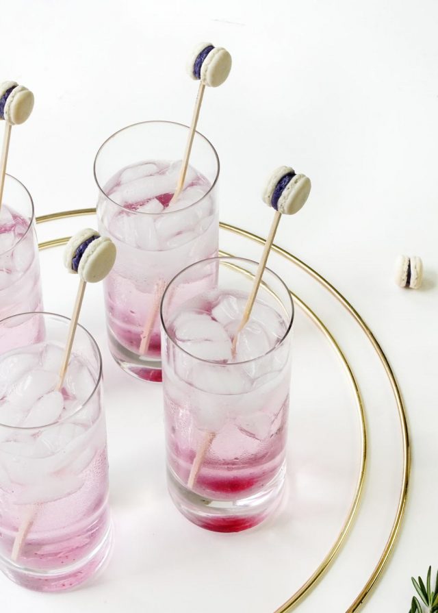 DIY Mini Macaron Cocktail Swizzle Sticks