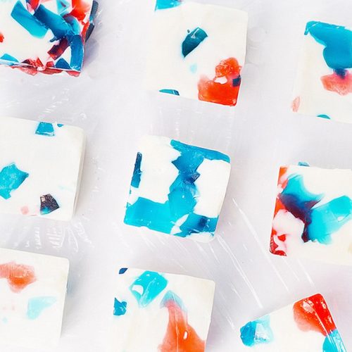 photo of red white and blue jello shots