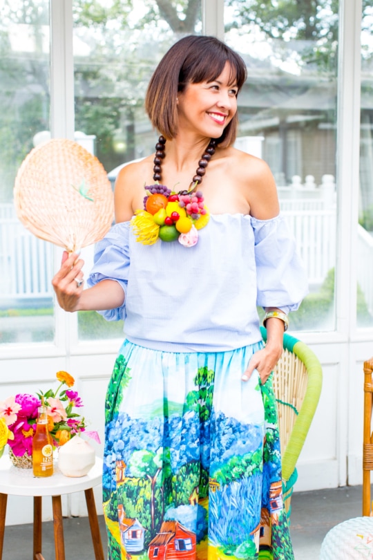 Our tropical garden party and DIY fruit necklaces for Summer! - sugar and cloth - houston blogger - entertaining ideas