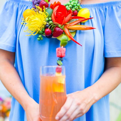 Our tropical garden party and DIY fruit necklaces for Summer! - sugar and cloth - houston blogger - entertaining ideas